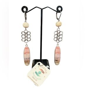 Hand crafted Peruvian opal earrings